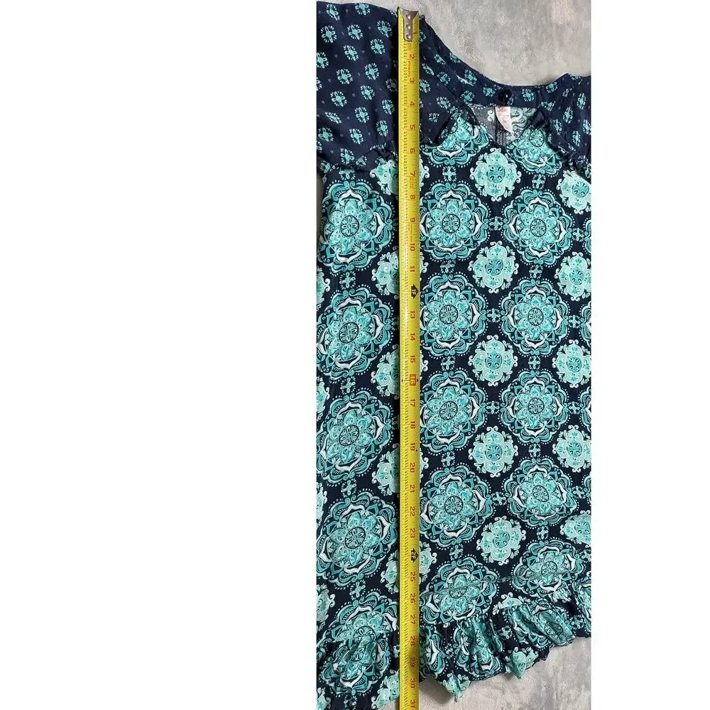 Justice Mini Boho Keyhole Dress/Top 3/4 inch Sleeves Juniors Size 16